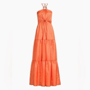 Liv Foster | Dresses | Liv Foster Halter Cutout Tissue Taffeta Gown |  Poshmark